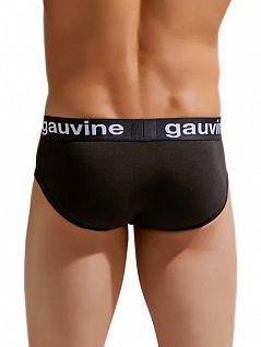 Комфортные брифы на широкой резинке черного цвета GAUVINE 49891
